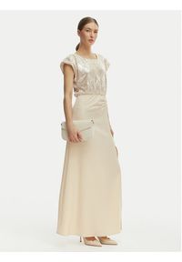 Rinascimento Sukienka wieczorowa CFC0020276002 Beżowy Slim Fit. Kolor: beżowy. Materiał: syntetyk. Styl: wizytowy #2