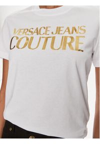 Versace Jeans Couture T-Shirt 76HAHT04 Biały Slim Fit. Kolor: biały. Materiał: bawełna #3