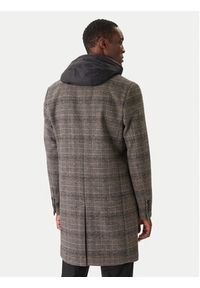 Karl Lagerfeld - KARL LAGERFELD Płaszcz wełniany 455733 554755 Szary Regular Fit. Typ kołnierza: dekolt w karo. Kolor: szary. Materiał: wełna, syntetyk #5