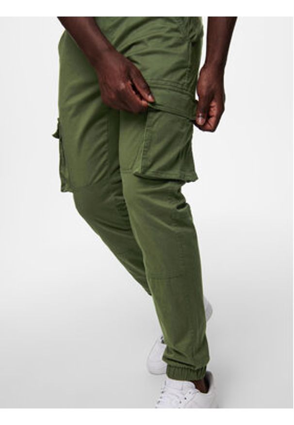 Only & Sons Spodnie materiałowe 22016687 Zielony Tapered Fit. Kolor: zielony. Materiał: bawełna