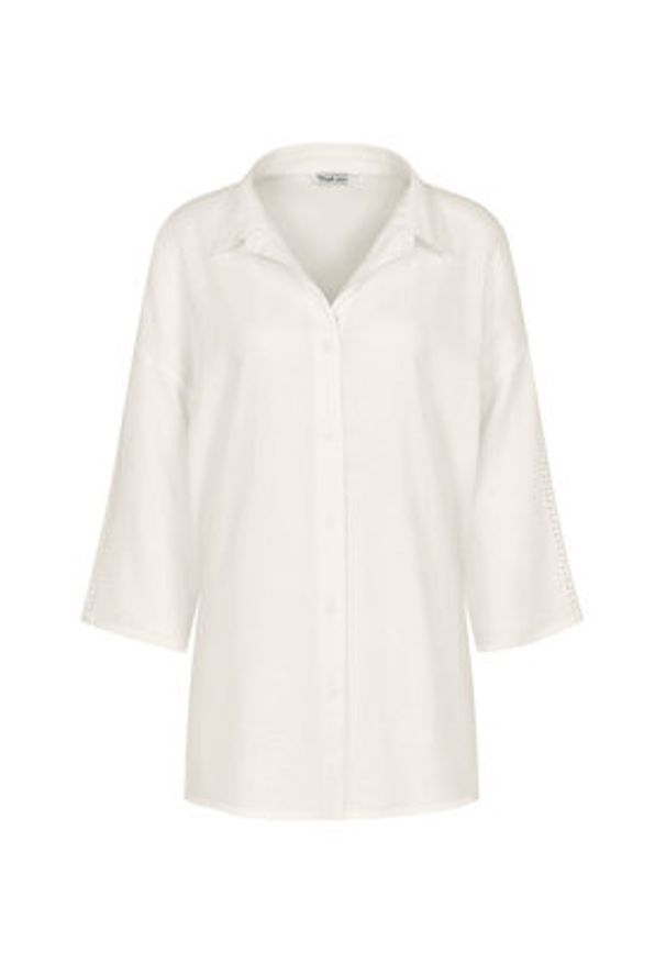 Triumph Koszulka piżamowa Summer Wear 10227228 Biały Regular Fit. Kolor: biały. Materiał: wiskoza, len