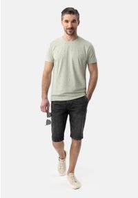 Volcano - Szorty jeansowe, Regular Fit, E-CARST. Okazja: na co dzień. Kolor: szary. Materiał: jeans. Długość: krótkie. Styl: casual, sportowy #1