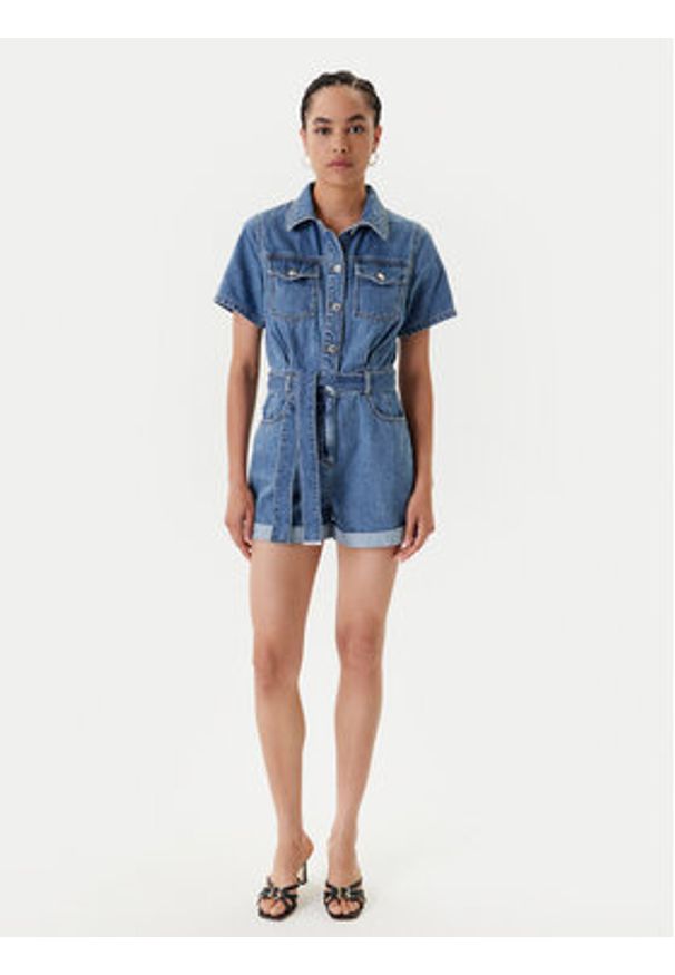 Morgan Kombinezon 251-SHELOR Niebieski Slim Fit. Kolor: niebieski. Materiał: bawełna