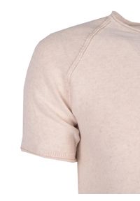 Xagon Man T-shirt | P20081 D12501 | Mężczyzna | Beżowy. Okazja: na co dzień. Kolor: beżowy. Materiał: bawełna, len, akryl. Wzór: aplikacja. Styl: casual #5