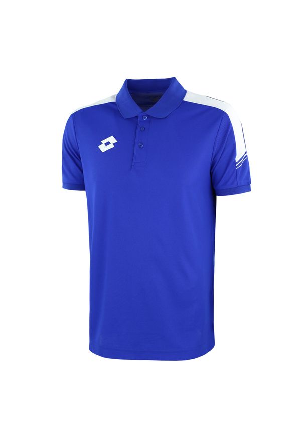 Koszulka piłkarska polo dla dorosłych LOTTO ELITE PLUS POLO PQ. Typ kołnierza: polo. Kolor: niebieski. Sport: piłka nożna