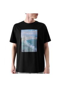 4f - Koszulka męska 4F RSS24TTSHM213220S - czarna. Kolor: czarny. Materiał: bawełna, dresówka, tkanina. Długość rękawa: krótki rękaw. Długość: krótkie #1