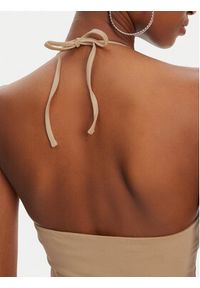 Juicy Couture Top Tied JCWCT125306 Beżowy Slim Fit. Kolor: beżowy. Materiał: bawełna #4