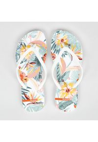 OLAIAN - Japonki damskie Olaian 120 Tropical. Okazja: na plażę. Kolor: biały. Styl: sportowy