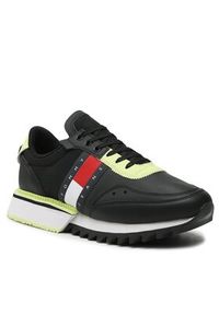 Tommy Jeans Sneakersy Cleated EM0EM01168 Czarny. Kolor: czarny. Materiał: materiał #4