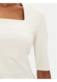 BOSS Bluzka Egamma 50541894 Écru Slim Fit #4