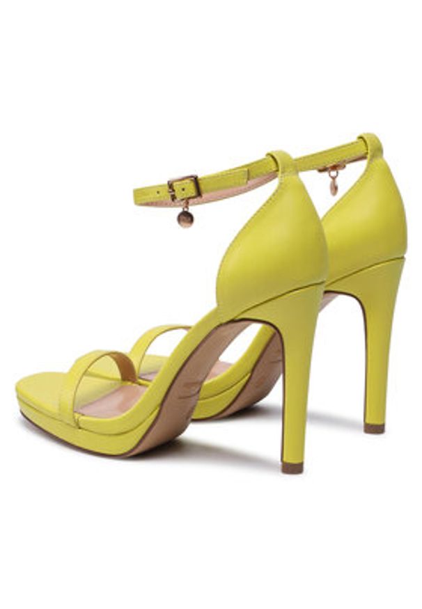 DeeZee Sandały LS5133-10 Żółty. Kolor: żółty. Materiał: skóra