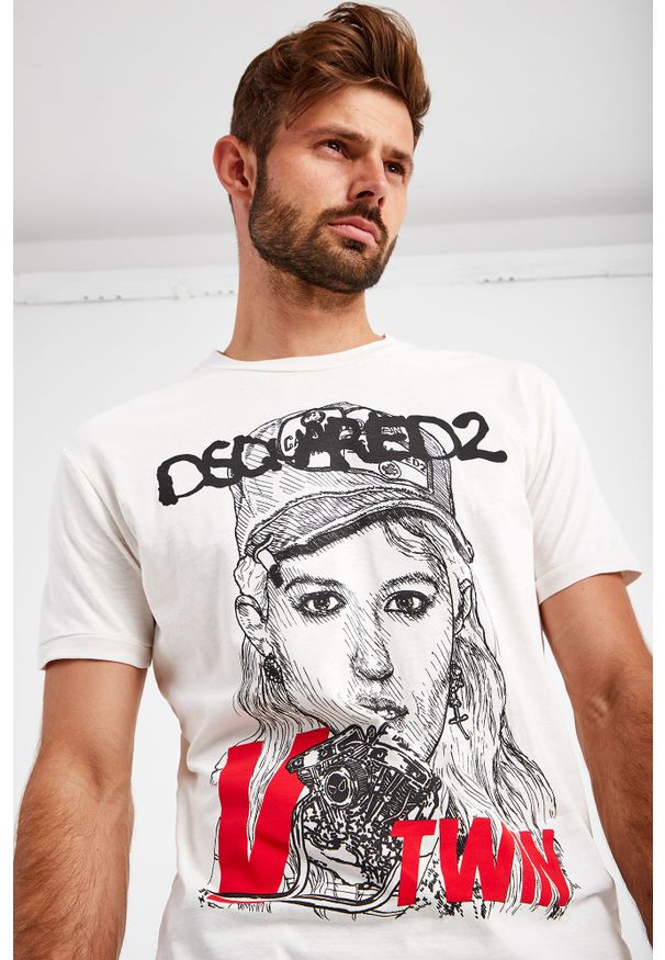 T-SHIRT DSQUARED2. Materiał: bawełna. Długość rę