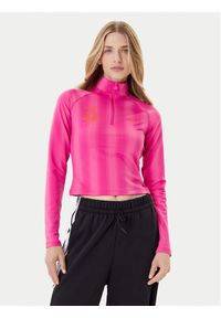 Adidas - adidas Bluza Half-Zip Graphic Football JW3638 Różowy Regular Fit. Kolor: różowy. Materiał: syntetyk