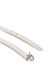 Calvin Klein Pasek Damski Ck Buckle Skinny Belt 1.5 K60K612932 Biały. Kolor: biały. Materiał: skóra #3