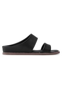 skechers - Skechers Klapki Groupie 163033/BLK Czarny. Kolor: czarny. Materiał: skóra #3