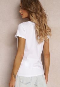 Renee - Biały T-shirt z Linii Basic Apoxis. Kolor: biały. Materiał: dzianina #3