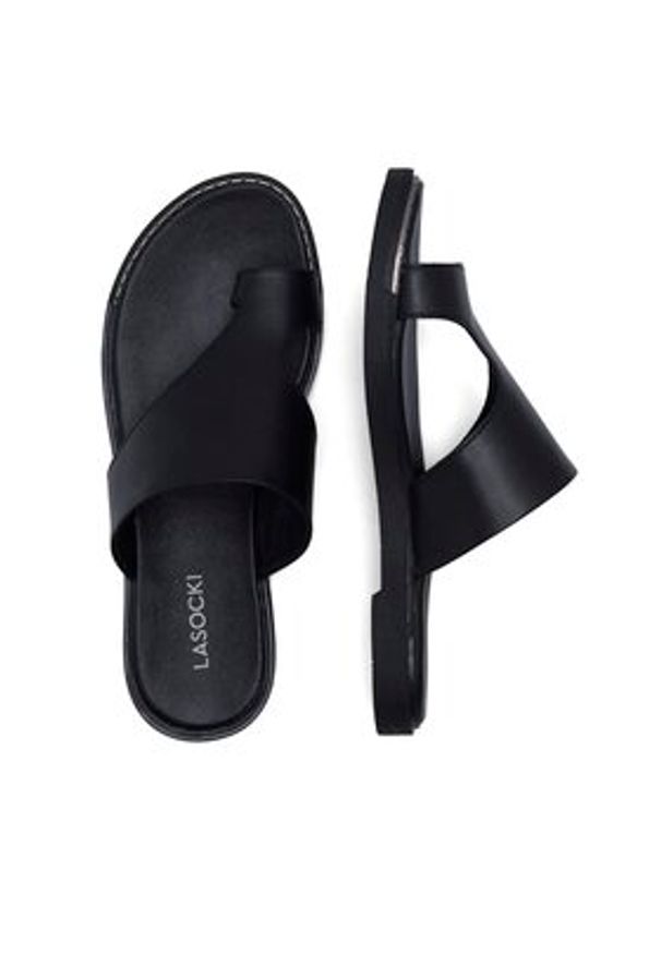 Lasocki Japonki LALITA WI23-LALITA-10 Czarny. Kolor: czarny. Materiał: skóra