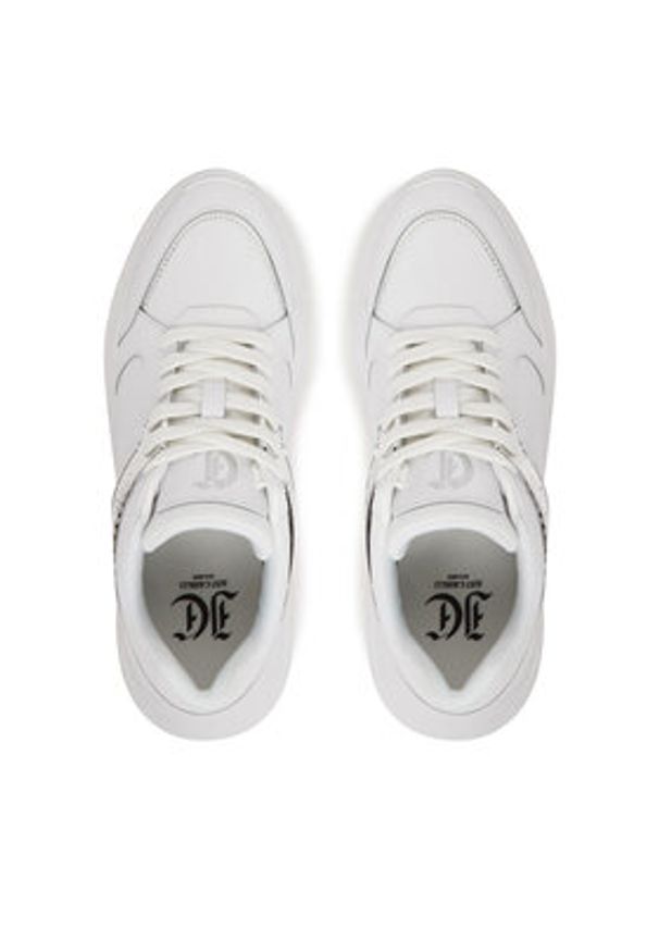 Just Cavalli Sneakersy 78RA3SL9 Biały. Kolor: biały. Materiał: skóra