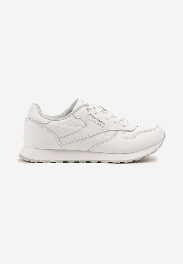 Renee - Białe Skórzane Sneakersy w Casualowym Stylu Tirivon. Okazja: na spacer, na co dzień. Kolor: biały. Materiał: skóra. Szerokość cholewki: normalna. Sport: turystyka piesza