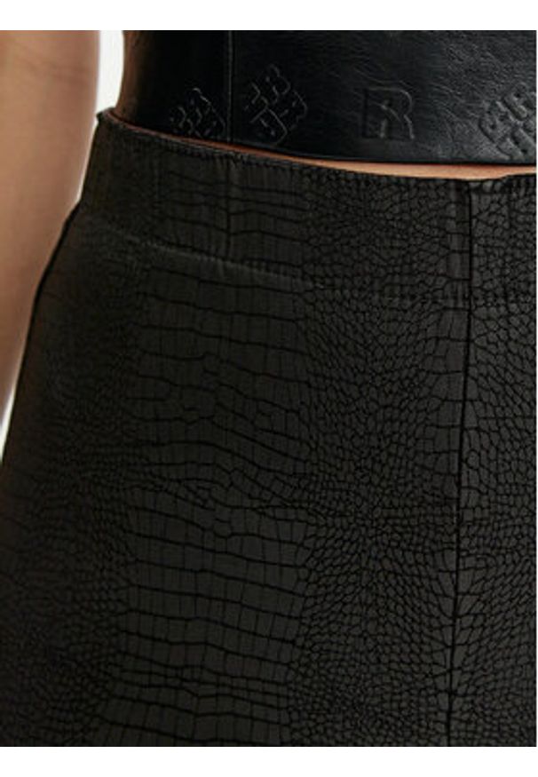 Cream Spodnie z imitacji skóry Tabea 10610409 Czarny Slim Fit. Kolor: czarny. Materiał: skóra