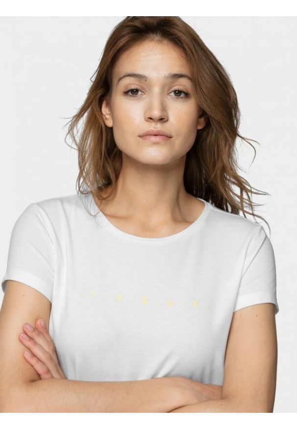 outhorn - T-shirt damski. Materiał: elastan, poliester, dzianina, wiskoza