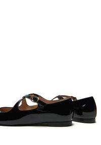 Stuart Weitzman Baleriny Clem Flat SK070 Czarny. Kolor: czarny. Materiał: lakier, skóra #5