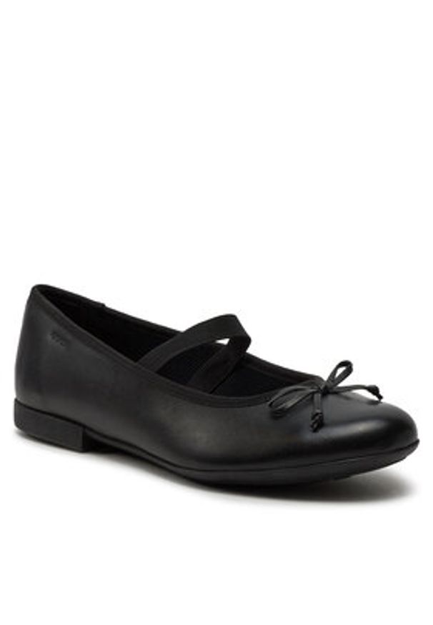 Geox Baleriny J Plie' B J3455B 00043 C9997 D Czarny. Kolor: czarny. Materiał: skóra