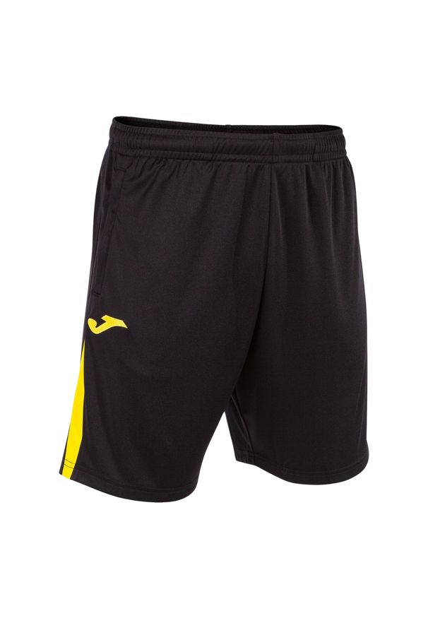 Szorty Joma Championship VII. Kolor: żółty, czarny, wielokolorowy. Wzór: kolorowy. Sport: piłka nożna