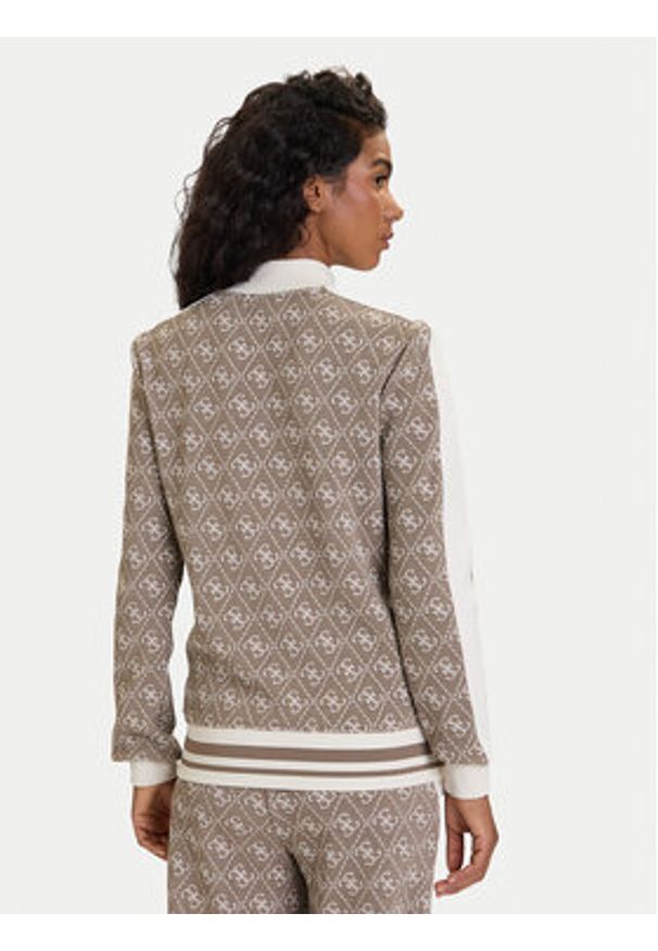 Guess Bluza V5BQ16 K1990 Brązowy Regular Fit. Kolor: brązowy. Materiał: syntetyk