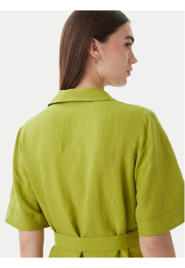 Marella Sukienka koszulowa Detto 2615221082 Zielony Regular Fit. Kolor: zielony. Materiał: wiskoza. Typ sukienki: koszulowe