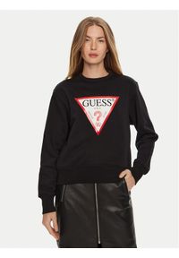 Guess Bluza W2YQ16 KBA11 Czarny Regular Fit. Kolor: czarny. Materiał: bawełna #1