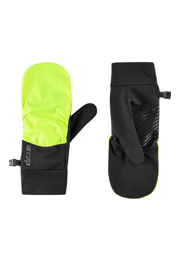 Ciepłe zimowe rękawiczki 2w1 odblaskowe z powłoką touchscreen CEP unisex. Kolor: żółty, wielokolorowy, czarny. Sezon: zima. Sport: fitness, turystyka piesza