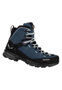 Buty Trekkingowe Damskie Salewa Mtn Trainer 2 Mid Gtx. Wysokość cholewki: za kostkę. Kolor: wielokolorowy, niebieski, czarny. Materiał: zamsz, materiał, syntetyk. Szerokość cholewki: normalna