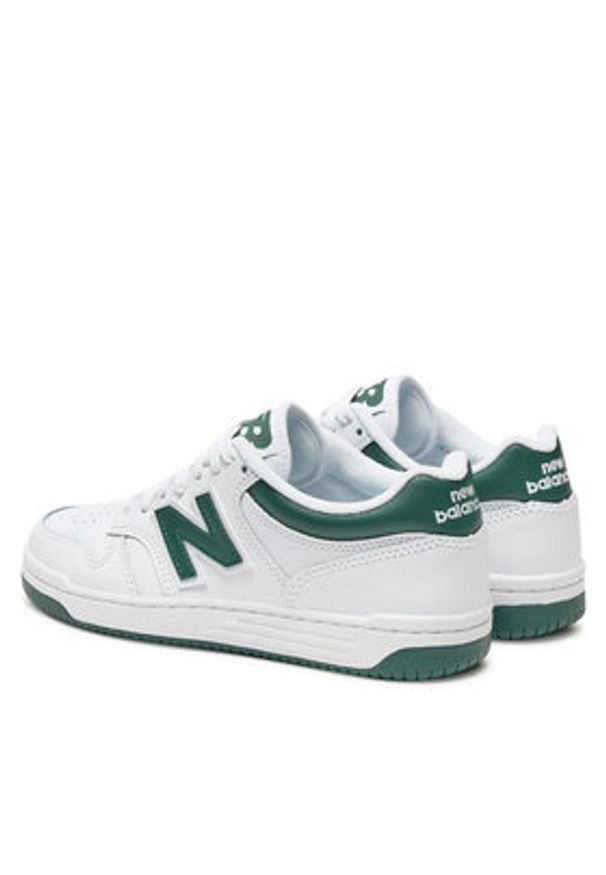 New Balance Sneakersy BB480LNG Biały. Kolor: biały. Materiał: skóra