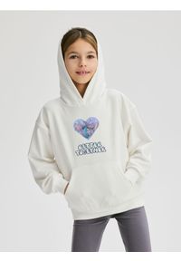 Reserved - Bluza Lilo & Stitch z aplikacją 3D - złamana biel. Materiał: bawełna, dzianina. Wzór: aplikacja