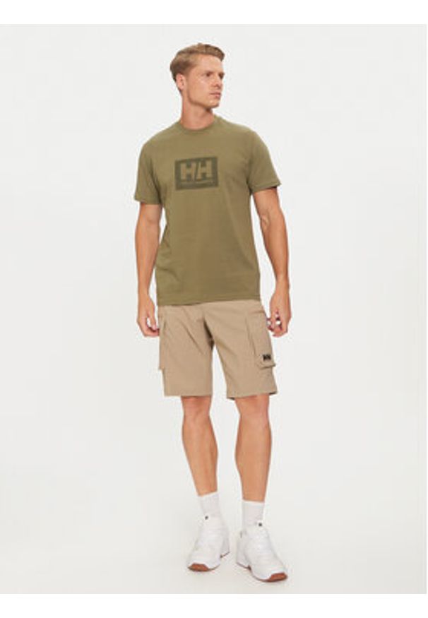 Helly Hansen T-Shirt HH Box 53285 Zielony Regular Fit. Kolor: zielony. Materiał: bawełna