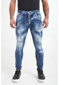 Jeansy męskie Super Twinky Jean DSQUARED2. Wzór: nadruk