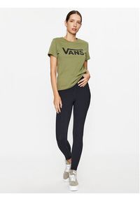 Vans T-Shirt Wm Flying V Crew Tee VN0A3UP4 Zielony Regular Fit. Kolor: zielony. Materiał: bawełna #8