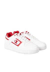 Champion Sneakersy "Foul Play Eleme" | S21775 | Foul Play Eleme | Mężczyzna | Biały, Czerwony. Nosek buta: okrągły. Kolor: biały, wielokolorowy, czerwony. Materiał: skóra. Wzór: nadruk #1