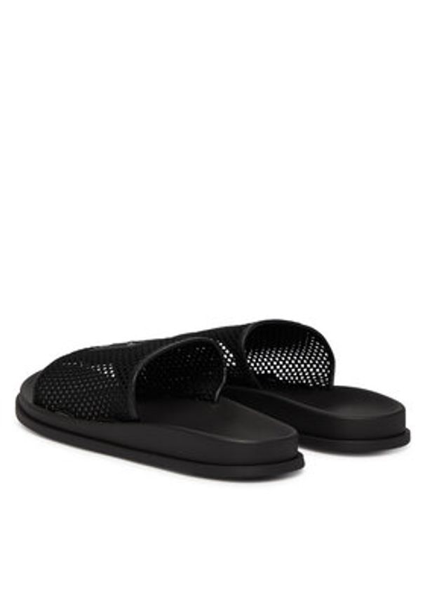 Calvin Klein Klapki Mesh Mule Slides HW0HW02889 Czarny. Kolor: czarny. Materiał: materiał