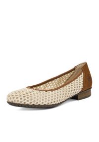 Rieker Baleriny CEO-51960-60 Beżowy jasny. Kolor: beżowy. Materiał: skóra #8