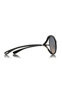 Tom Ford - TOM FORD - Czarne okulary przeciwsłoneczne Anouk. Kolor: czarny. Materiał: materiał. Wzór: geometria #6