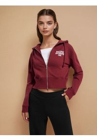 Sinsay - Rozpinana bluza z kapturem - fioletowy. Typ kołnierza: kaptur. Kolor: fioletowy