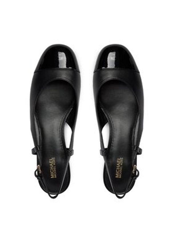 MICHAEL Michael Kors Sandały Perla Flex Sling Flat 40R4PLFP1L Czarny. Kolor: czarny. Materiał: skóra