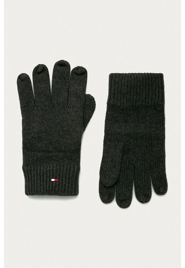 TOMMY HILFIGER - Tommy Hilfiger - Rękawiczki. Kolor: szary