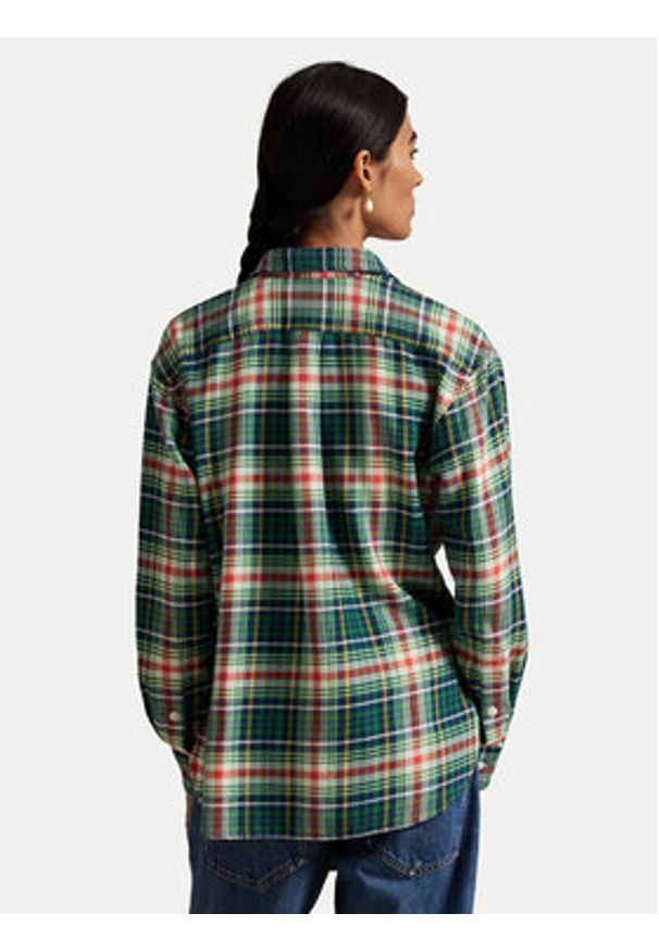 Polo Ralph Lauren Koszula 211A95156002 Zielony Relaxed Fit. Typ kołnierza: polo. Kolor: zielony. Materiał: bawełna