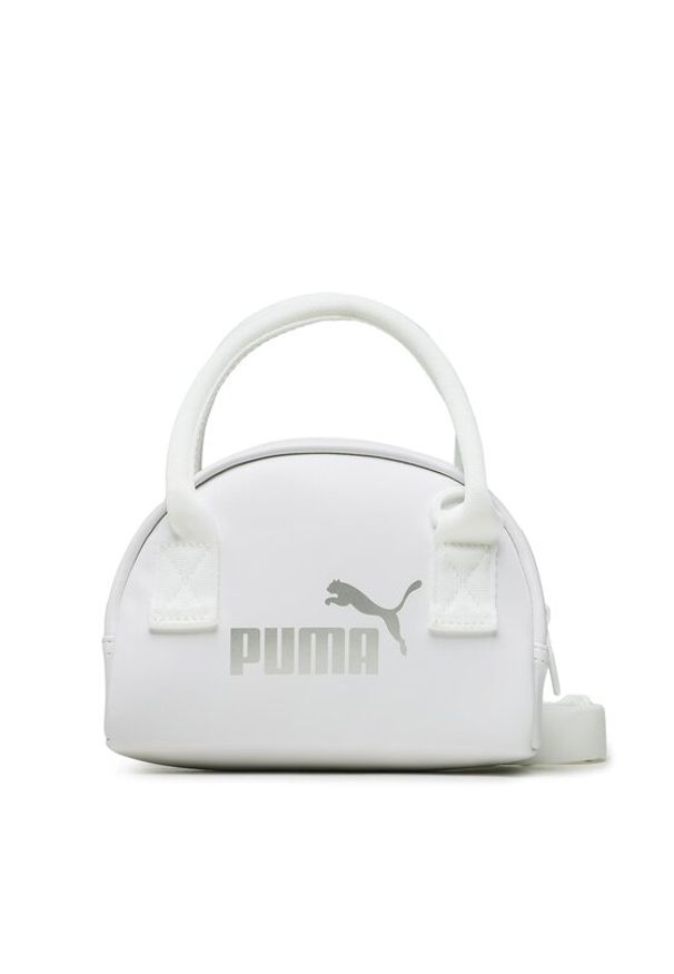 Puma Torebka Core Up Mini Grip Bag 079479 03 Biały. Kolor: biały. Materiał: skórzane