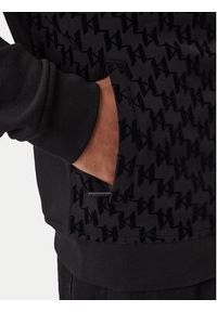 Karl Lagerfeld - KARL LAGERFELD Bluza 705002 561910 Czarny Regular Fit. Typ kołnierza: dekolt w karo. Kolor: czarny. Materiał: bawełna #5