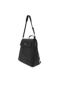 Calvin Klein Plecak Ck Backpack With Conv Strap_Tex K60K613237 Czarny. Kolor: czarny. Materiał: skóra #4