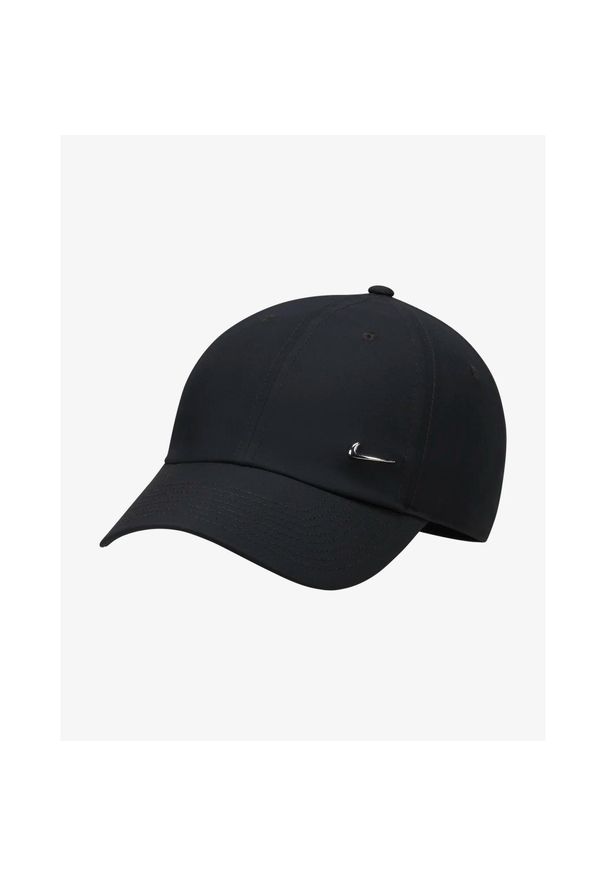 Czapka z daszkiem Nike Dri-Fit Club Unstructured Metal Swoosh. Kolor: czarny. Styl: sportowy